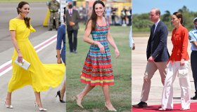 Kate Middleton, tre cambi di look con scivolone