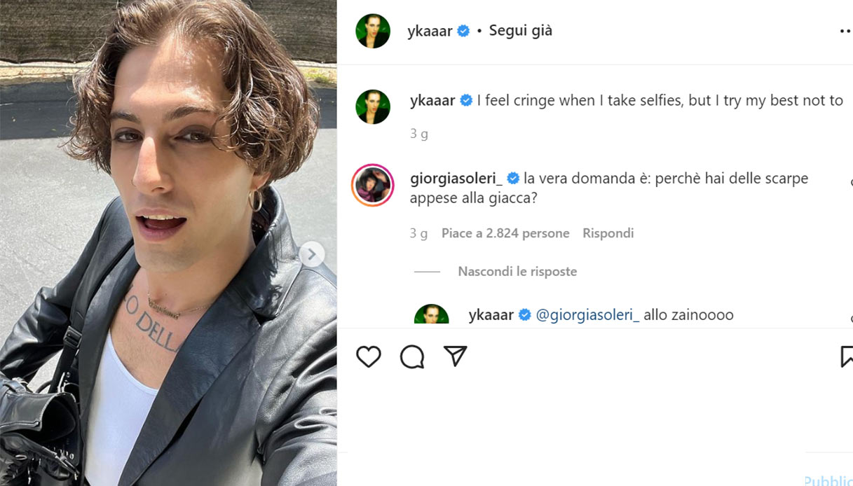 Botta e risposta di Damiano e Giorgia su Instagram