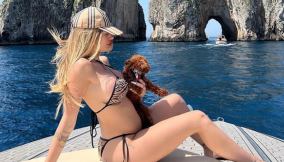 Chiara Nasti col pancione a Capri