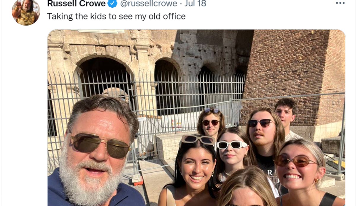 Russell Crowe al Colosseo