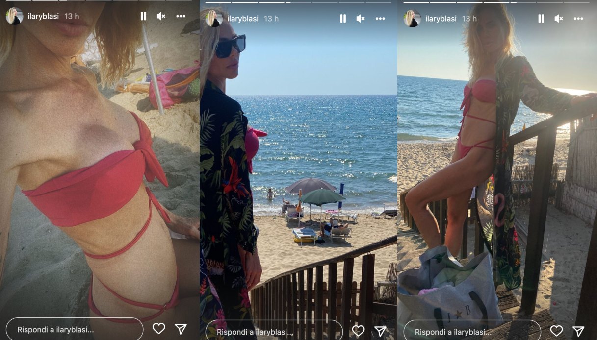 Ilary Blasi in bikini su Instagram