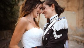 Mariage en uniforme pour Elena Mangialardo et Claudia De Dilectis