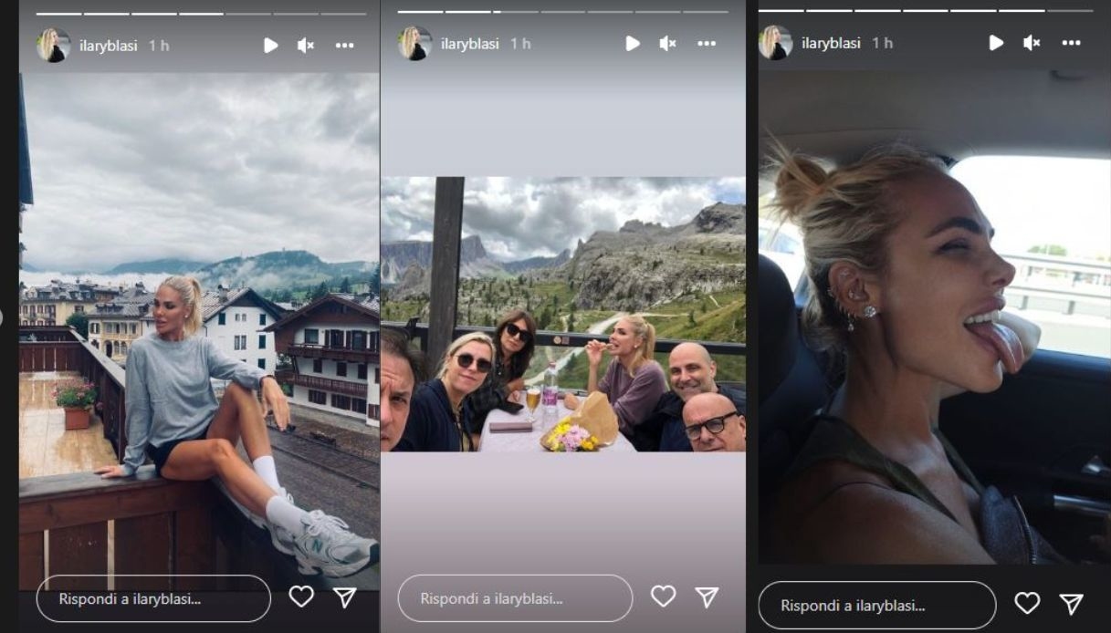 Ilary Blasi alle Dolomiti: le foto su Instagram