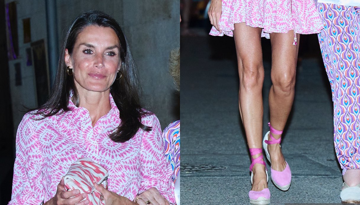 Letizia di Spagna scopre le gambe: con l’abito da 30 euro sembra una ragazzina