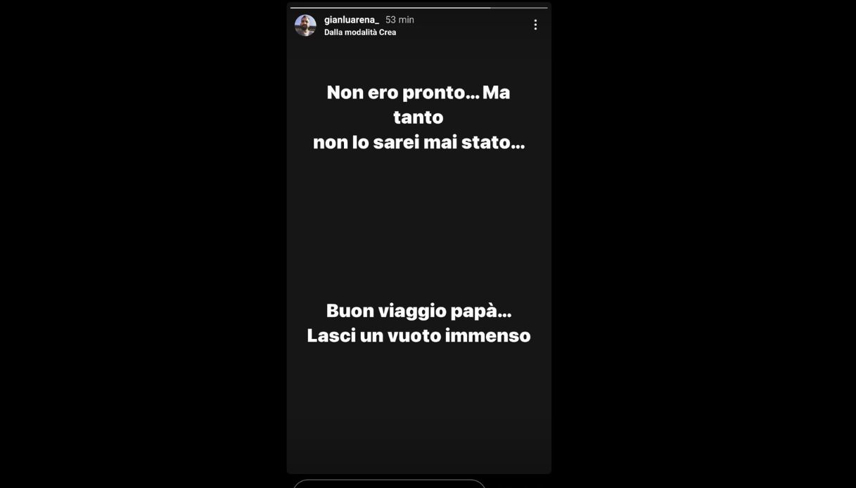 Instagram, le parole di Gianluca Arena