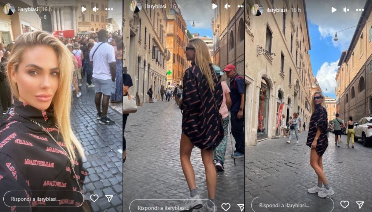 Ilary Blasi in giro per Roma: il post su Instagram
