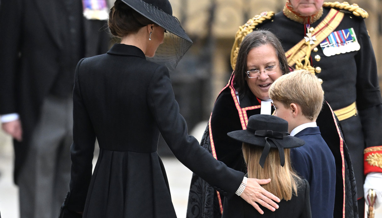 Kate Middleton Charlotte funerali regina Elisabetta