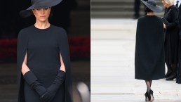 Meghan Markle spiazza tutti: abito-cappa e cappello Dior