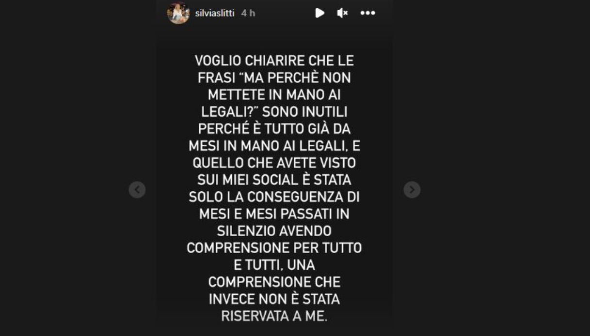 Silvia Slitti risponde ai legali di Ambra Angiolini su Instagram