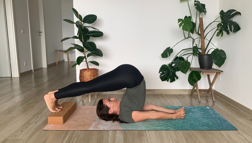 posizione yoga dell'aratro