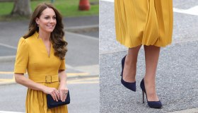 Kate Middleton, l’abito dell’autunno è color giallo zafferano