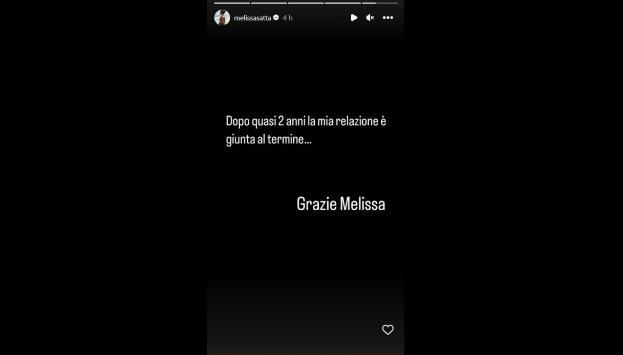 Melissa Satta annuncia la rottura con Mattia Rivetti
