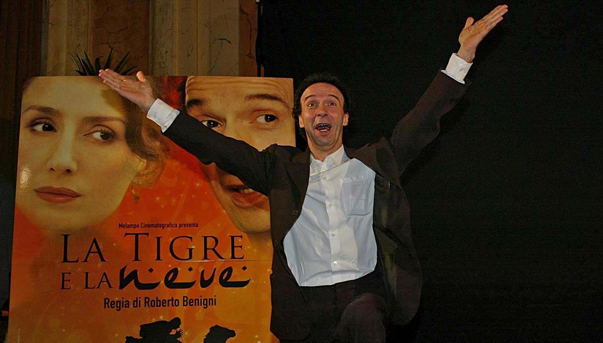 Roberto Benigni alla presentazione de "La tigre e la neve"