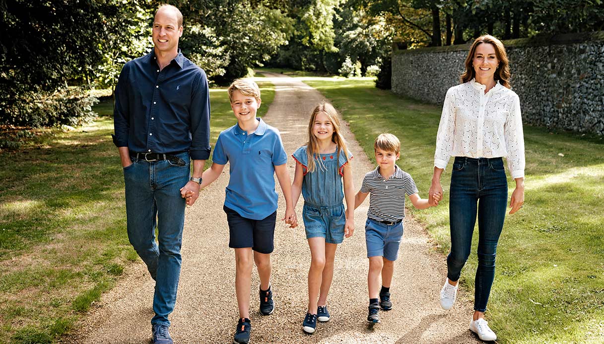 William Kate Middleton cartolina di Natale