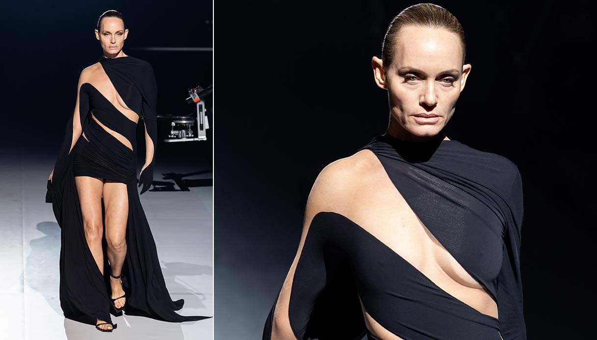 Amber Valletta per Mugler alla Paris Fashion Week Haute Couture Spring Summer 2023