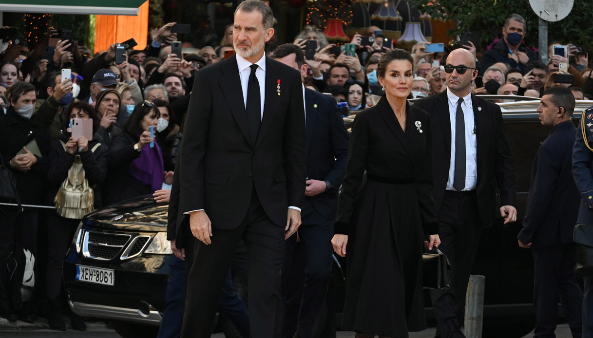 Felipe di Spagna Letizia di Spagna funerali Costantino