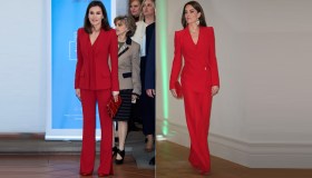 Kate Middleton e Letizia di Spagna, il tailleur rosso è quasi identico