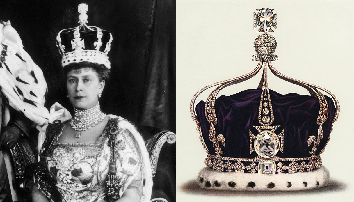 Camilla indossa la corona della Regina Mary