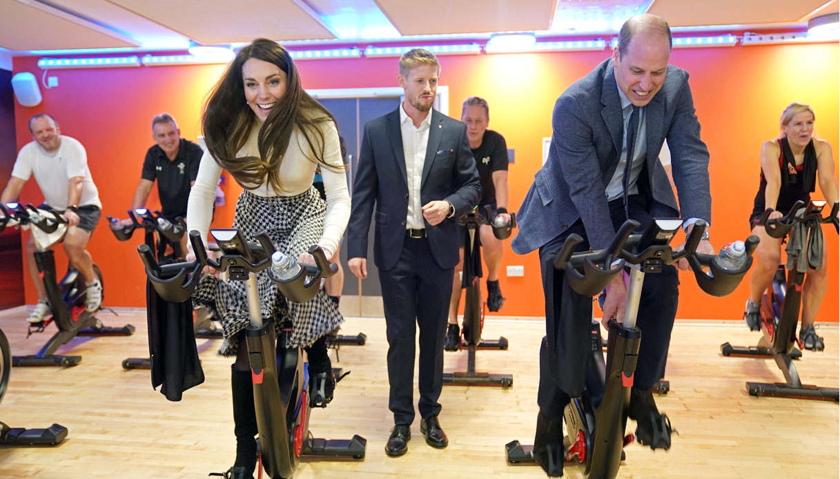 Kate Middleton William bicicletta