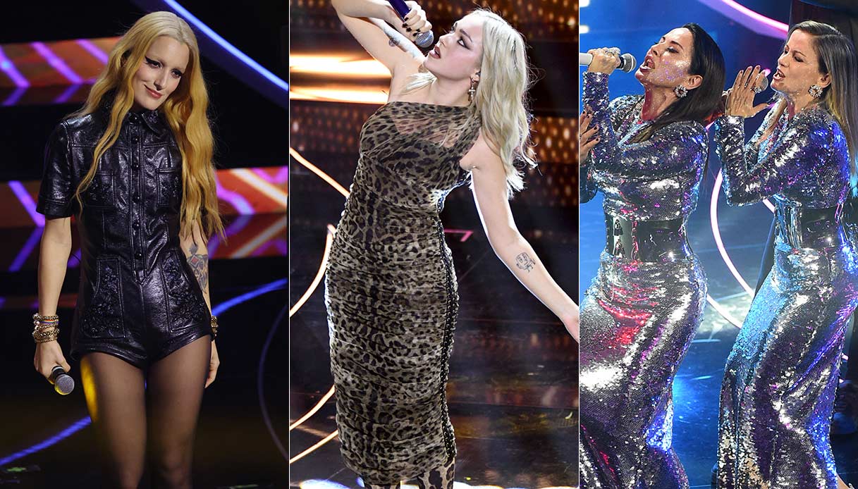 Sanremo, pantere dell’Ariston: sul palco vincono i look super audaci