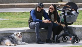 Aurora Ramazzotti, prima passeggiata dopo il parto con Goffredo e il piccolo Cesare