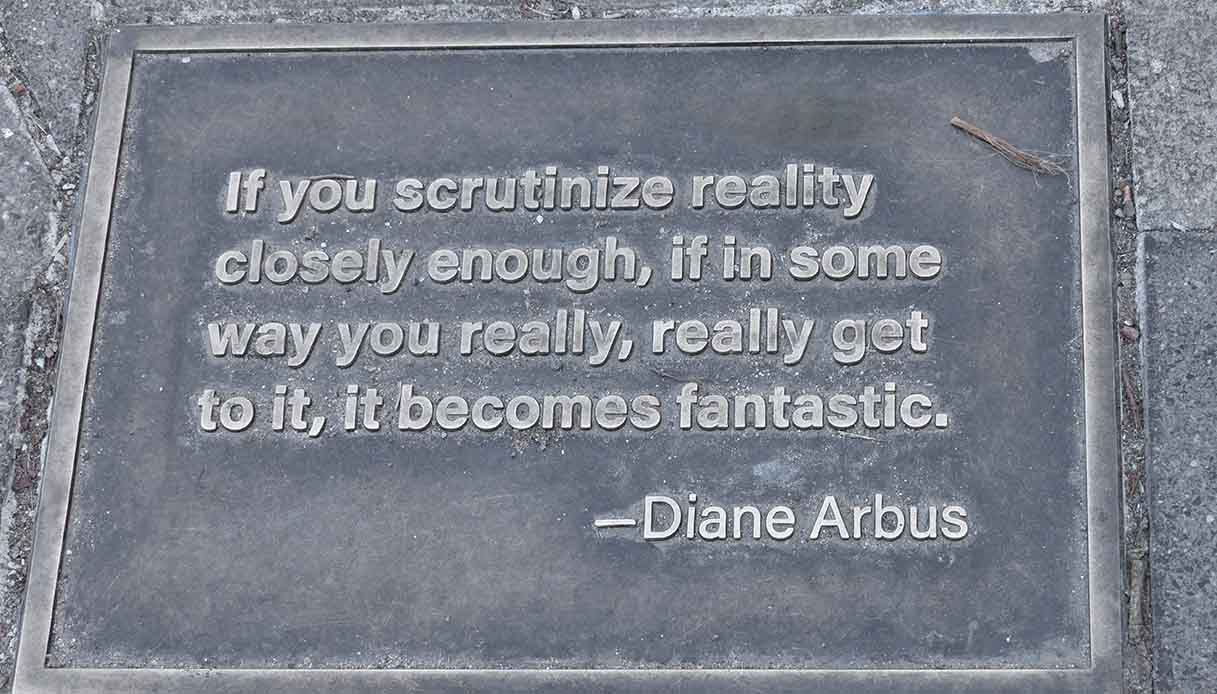 Le parole di Diane Arbus sulla sua statua