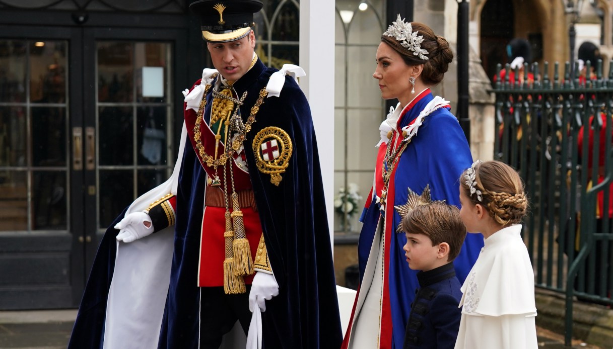 Il Principe William, Kate Middleton con Louis e Charlotte