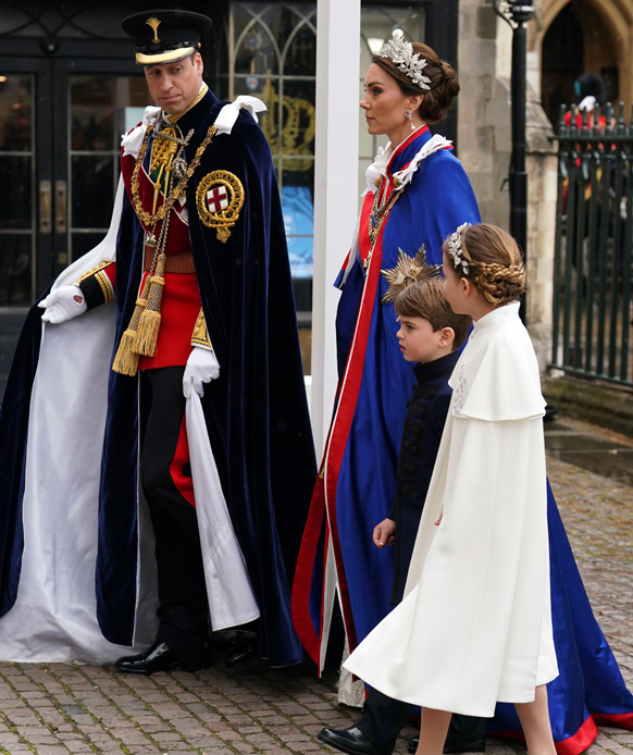 William Kate Middleton Louis Charlotte incoronazione Carlo