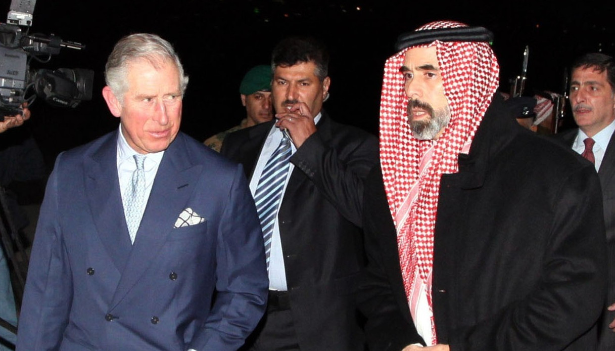 Il Principe di Giordania Ghazi bin Muhammad con Carlo d'Inghilterra