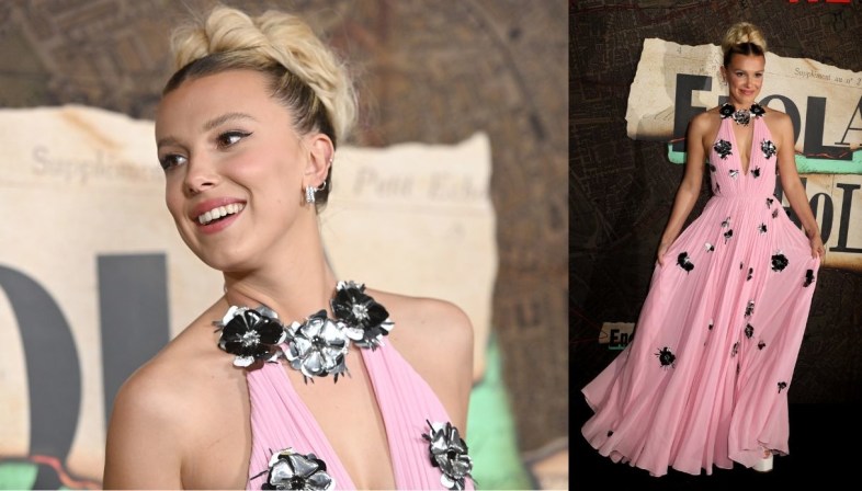 Millie Bobby Brown torna mora e indossa l'abito di cristalli: il look per  la seconda festa dei 18 anni