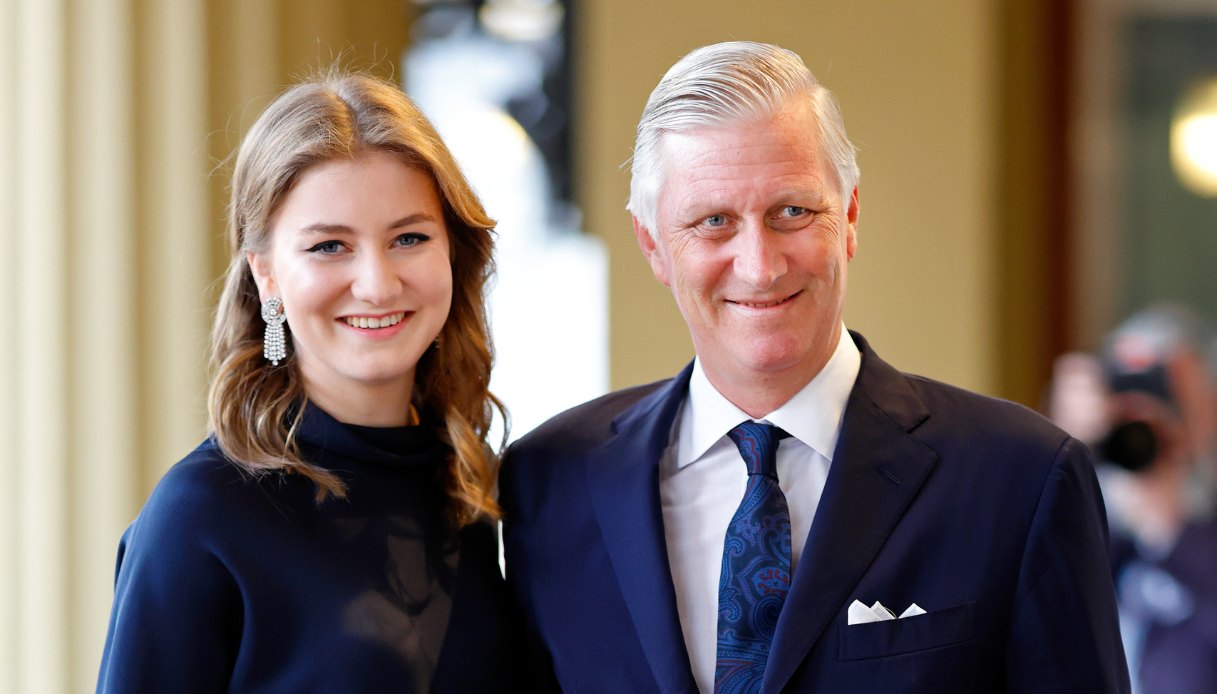 La principessa Elisabeth con il padre Philippe del Belgio 