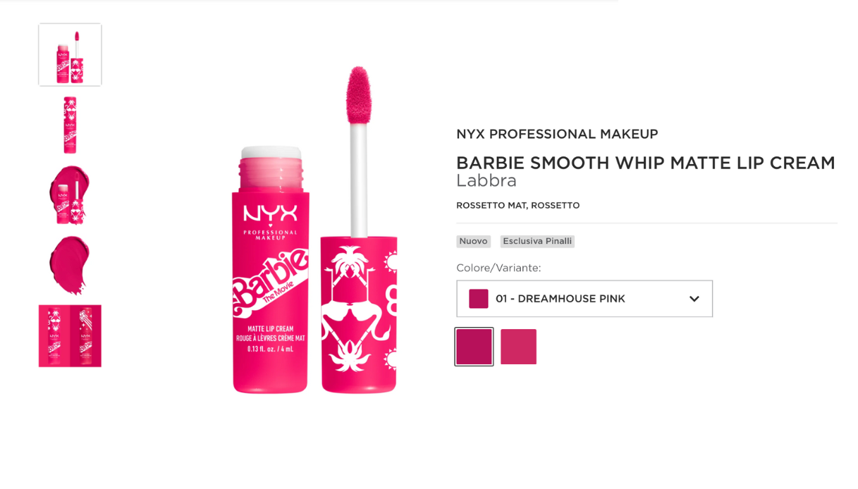 NYX PROFESSIONAL MAKE UP BARBIE SMOOTH WHIP MATTE LIP CREAM by Pinalli
