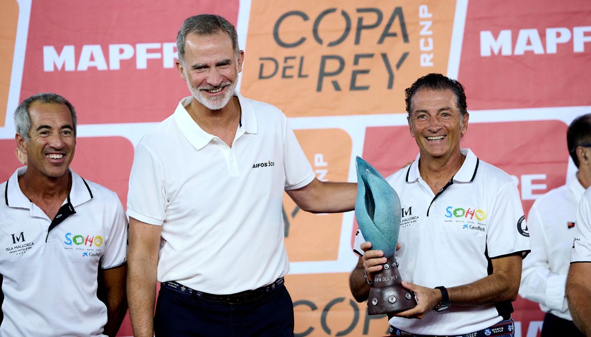 Il Re Felipe alla premiazione della Copa del Rey a Maiorca