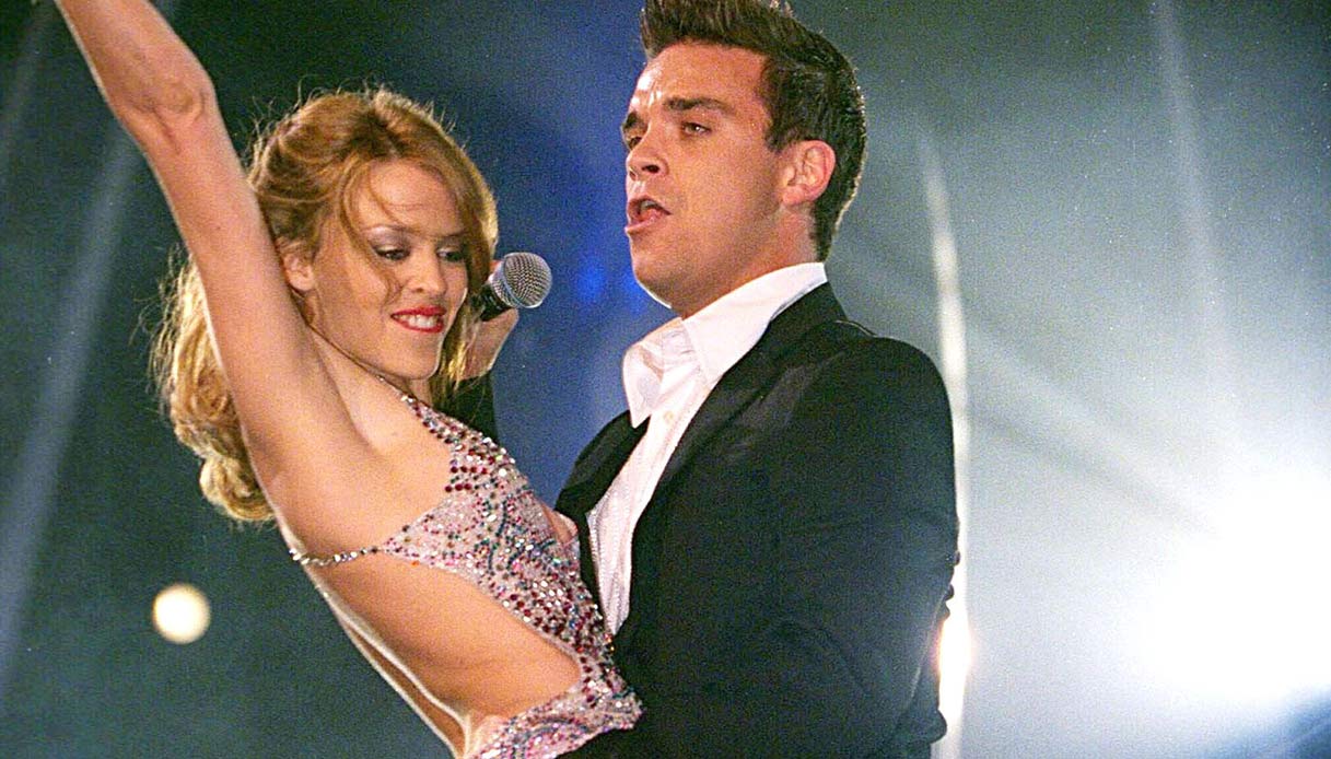 Kylie Minogue e Robbie Williams agli MTV Music Awards nel 2000