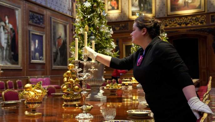 Gli addobbi natalizi nel Castello di Windsor