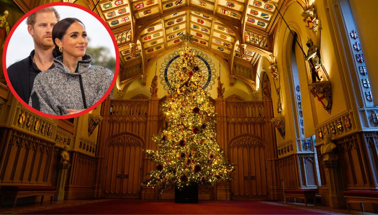 La magia del Natale al Castello di Windsor dove tutto ricorda Harry e Meghan