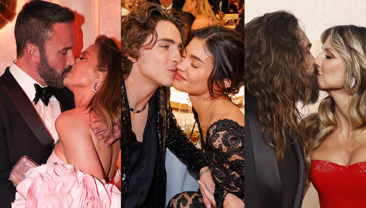 Golden Globes 2024, le coppie e i baci più belli della serata
