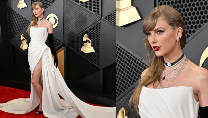 Taylor Swift sul red carpet dei "Grammy Awards 2024"