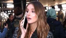 Vittoria di Savoia, look animalier alla sfilata di Michael Kors