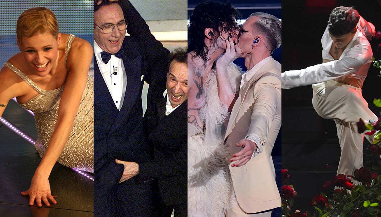 Tutti gli scandali di Sanremo: look spudorati, tentati suicidi, litigate, baci e cadute sul palco