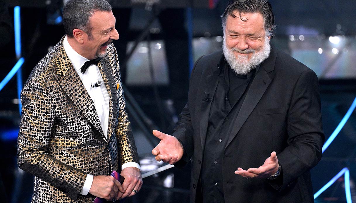 Russell Crowe ospite a Sanremo 2024