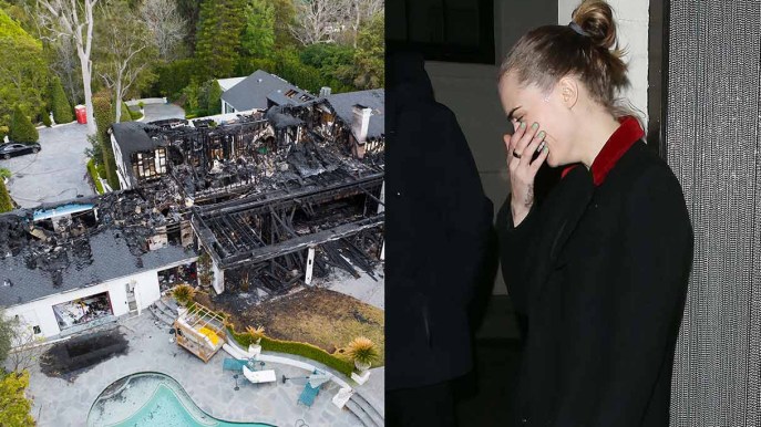 Cara Delevingne: le terribili immagini della villa devastata dall’incendio