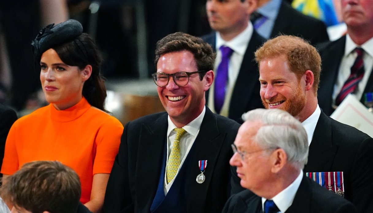 La Principessa Eugenie, Jack Brooksbank e il Principe Harry nel 2022