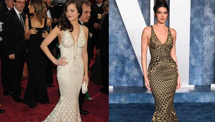 Marion Cotillard agli Oscar 2008 e Kendall Jenner al Vanity Fair Oscar Party 2023