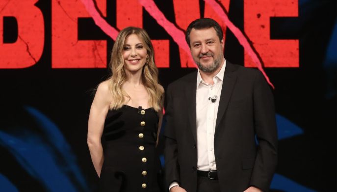 Francesca Fagnani e Matteo Salvini a "Belve"