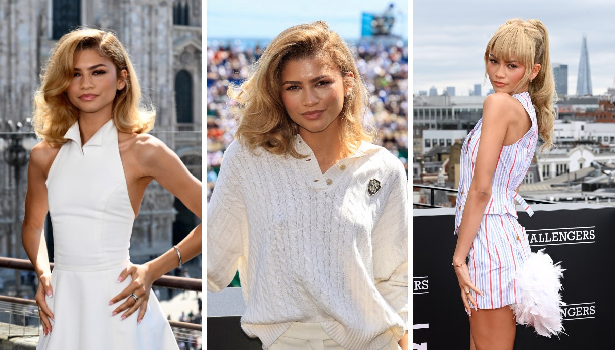 Zendaya, l'abito con la gonna a ruota richiama gli anni '50, il look