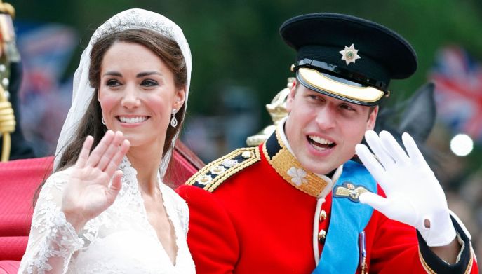 Kate Middleton e il Principe William nel giorno del loro matrimonio