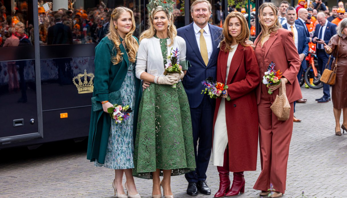 La famiglia reale olandese al King's Day 2024
