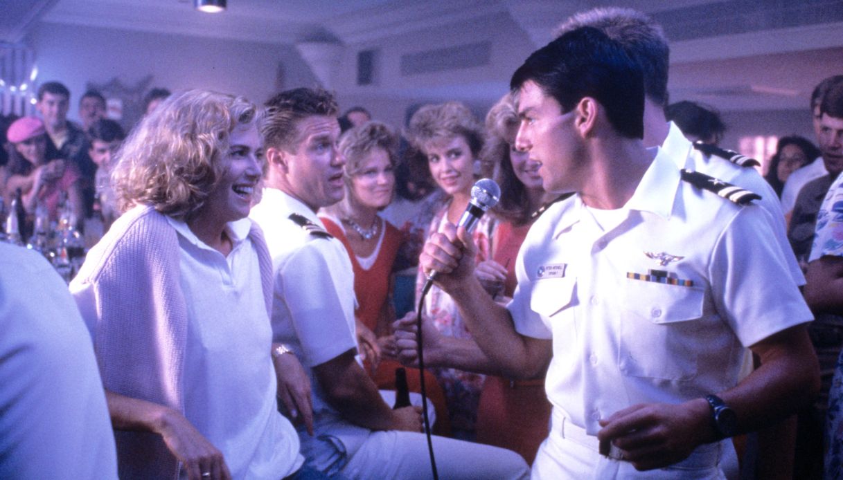 Tom Cruise e Kelly McGillis in "Top Gun"