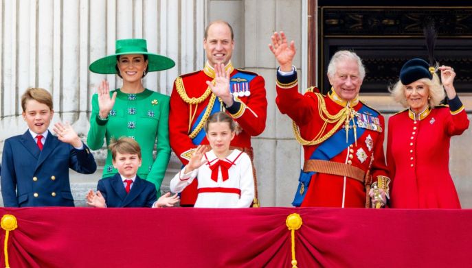 La Famiglia Reale Britannica al Trooping the Colour 2023